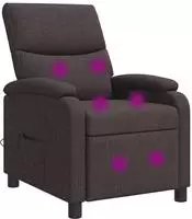 vidaXL Massage Relaxsessel Dunkelbraun Stoff