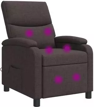 vidaXL Massage-Relaxsessel dunkelbraun Stoff