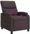 vidaXL Massage-Relaxsessel dunkelbraun Stoff