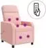 vidaXL Massage-Relaxsessel rosa Bouclé