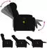 vidaXL Massagesessel mit Aufstehhilfe Schwarz Stoff (3205216)