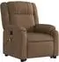 vidaXL Massagesessel mit Aufstehhilfe Braun Stoff (3205218)