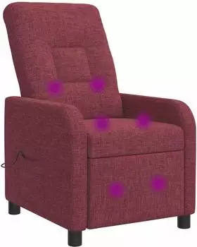 vidaXL Massage-Relaxsessel, weinrot, Stoff