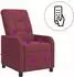 vidaXL Massage-Relaxsessel, weinrot, Stoff