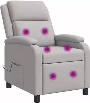 vidaXL Massage-Relaxsessel wolkengrau, Stoff