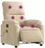 vidaXL Massagesessel Elektrisch Creme Mikrofasergewebe (3204926)