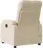 vidaXL Massagesessel Elektrisch Creme Mikrofasergewebe (3204926)