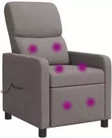 vidaXL Massage Relaxsessel Taupe Polyester
