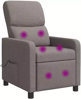 vidaXL Massage-Relaxsessel taupe