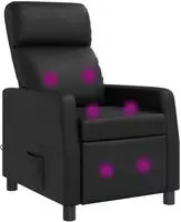 vidaXL Massage Relaxsessel Schwarz Kunstleder