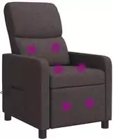 vidaXL Massage Relaxsessel Dunkelbraun Polyester