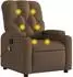 vidaXL Massagesessel, verstellbar, Stoff, braun (372495)