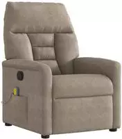 vidaXL Massagesessel Taupe Mikrofasergewebe