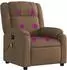 vidaXL Massagesessel, verstellbar, Stoff, braun (373552)