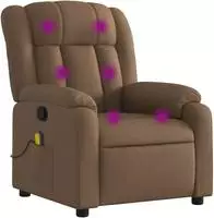 vidaXL Massagesessel Braun Stoff