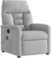 vidaXL Massagesessel Wolkengrau Stoff