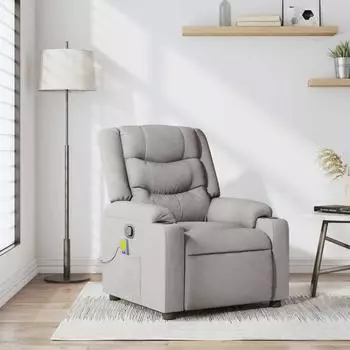 vidaXL Sadie Massagesessel Stoff, grau (4019935)