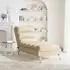 vidaXL Massage-Chaiselongue mit Kissen, Stoff, creme (379480)
