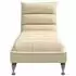 vidaXL Massage-Chaiselongue mit Kissen, Stoff, creme (379480)