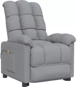vidaXL Massagesessel Hellgrau Stoff (289806)