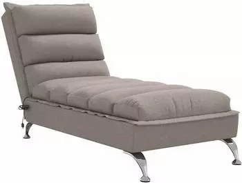 vidaXL Massage-Chaiselongue mit Kissen, taupe Stoff (379479)