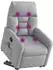 vidaXL Massagesessel mit Aufstehhilfe, neigbar, wolkengrau, Stoff (3303051)