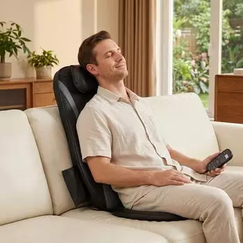 HomCom Shiatsu-Massagesitzauflage mit W&auml;rme, Tiefenmassage (700-199V90BK)