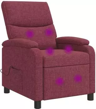 vidaXL Massage-Relaxsessel weinrot Stoff (42035012)