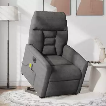 vidaXL Massagesessel Aufstehhilfe Elektrisch Dunkelgrau (3303110)