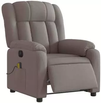 vidaXL Massagesessel Elektrisch Taupe Stoff