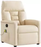 vidaXL Massagesessel Beige Mikrofasergewebe