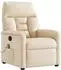vidaXL Massagesessel beige, Mikrofasergewebe, verstellbar
