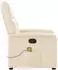 vidaXL Massagesessel beige, Mikrofasergewebe, verstellbar