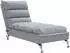 vidaXL Massage-Chaiselongue mit Kissen, hellgrau, Stoff (379475)