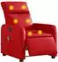 vidaXL Massagesessel Elektrisch Rot Kunstleder (3206747)