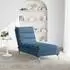 vidaXL Massage-Chaiselongue mit Kissen, Stoff, blau (379481)