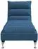 vidaXL Massage-Chaiselongue mit Kissen, Stoff, blau (379481)