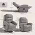HomCom Massagesessel mit Aufstehhilfe, Neigefunktion, Vibration, hellgrau