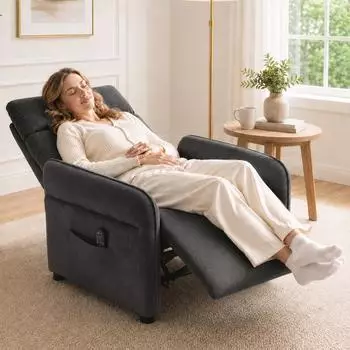 HomCom Relaxsessel mit 8-Punkt-Massage & W&auml;rme, dunkelgrau