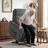 HomCom Elektrischer Relaxsessel mit Aufstehhilfe, Massage & Wärme, dunkelgrau