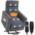 HomCom Elektrischer Relaxsessel mit Aufstehhilfe, Massage & Wärme, dunkelgrau