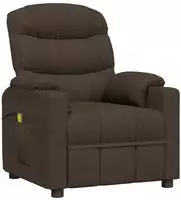 vidaXL Massagesessel Dunkelbraun Stoff