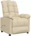 vidaXL Massagesessel mit Vibrationsmassage, Stoff, creme