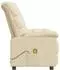 vidaXL Massagesessel mit Vibrationsmassage, Stoff, creme