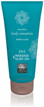 Shiatsu Body Sensation Amber Scent 2in1 Massage & Glide Gel (200ml)