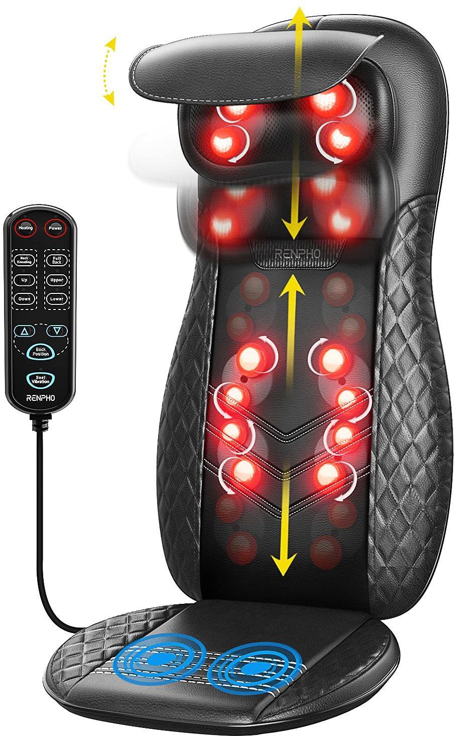 RENPHO RFBM066 schwarz Shiatsu Neck & Back Seat Massage Chair Erfahrungen auf Testbericht.de