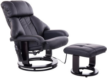 HomCom Massagesessel mit Hocker schwarz (700-008BK)
