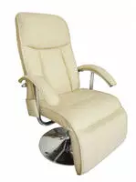 vidaXL Massagesessel Cremewei&szlig; Kunstleder