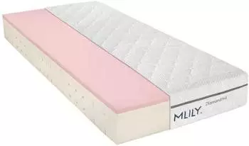 MLILY Diamond Komfortschaummatratze 090x200cm 23 cm H4 - bis 150 kg hoch wei&szlig;