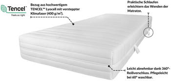 AM Qualitätsmatratzen 3D Deluxe 80x200cm H4 – AM Qualitätsmatratzen 3D Deluxe H4 für stabilen Schlafkomfort